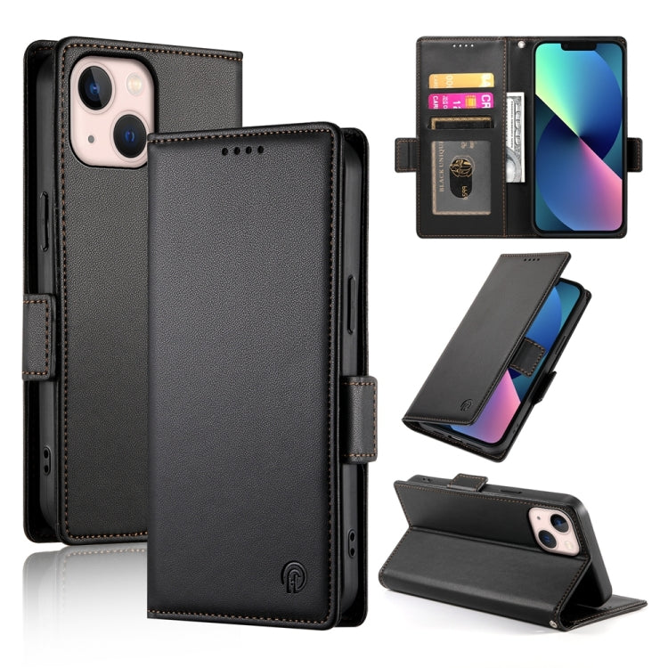 Side Buckle Magnetic Frosted Leather Phone Case, For iPhone 13 Pro, For iPhone 13, For iPhone 13 mini