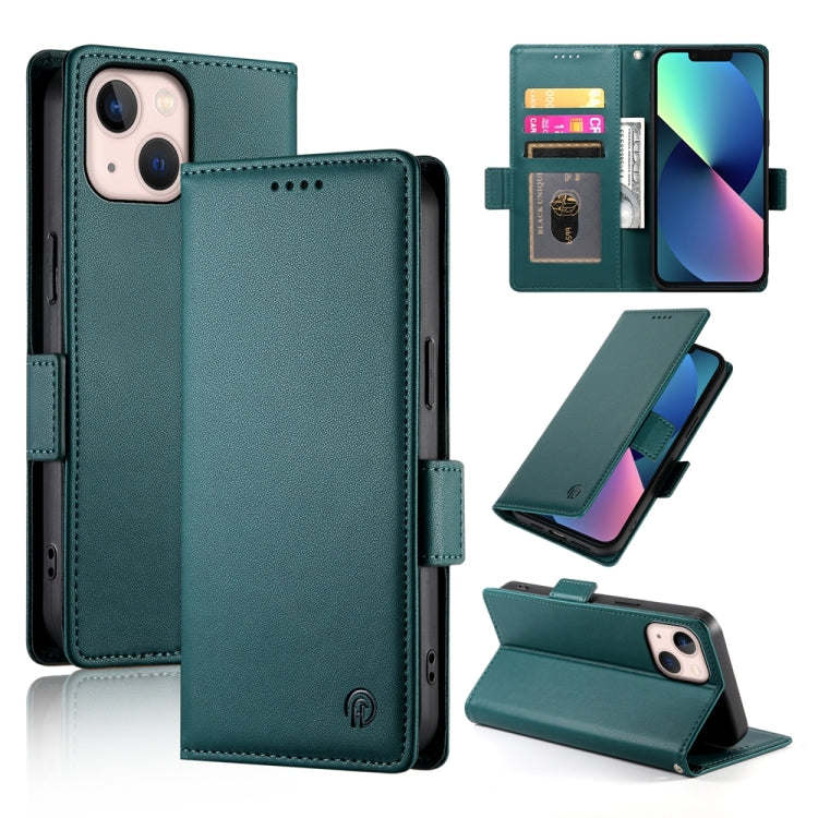 Side Buckle Magnetic Frosted Leather Phone Case, For iPhone 13 Pro, For iPhone 13, For iPhone 13 mini