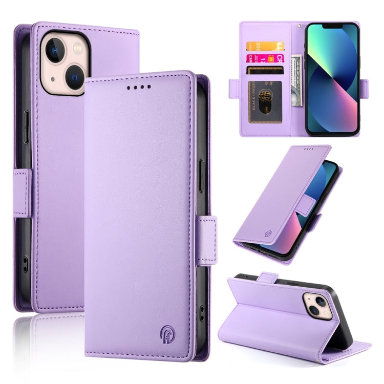 Side Buckle Magnetic Frosted Leather Phone Case, For iPhone 13 Pro, For iPhone 13, For iPhone 13 mini