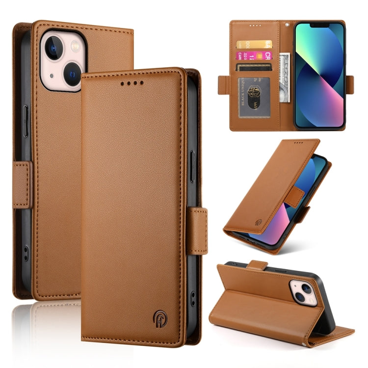 Side Buckle Magnetic Frosted Leather Phone Case, For iPhone 13 Pro, For iPhone 13, For iPhone 13 mini