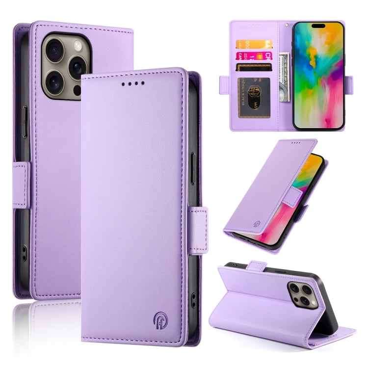 Side Buckle Magnetic Frosted Leather Phone Case