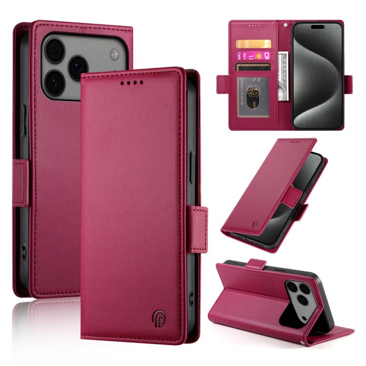 Side Buckle Magnetic Frosted Leather Phone Case