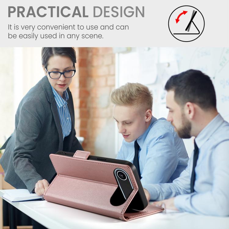 Side Buckle Magnetic Frosted Leather Phone Case