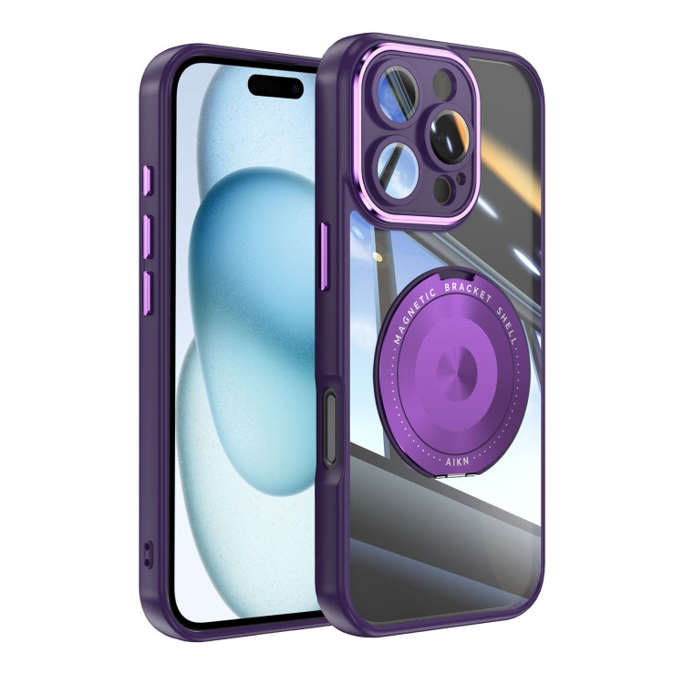 360 Holder Magsafe Acrylic Hybrid TPU Phone Case, For iPhone 16e, For iPhone 16 Pro Max, For iPhone 16 Pro, For iPhone 16 Plus