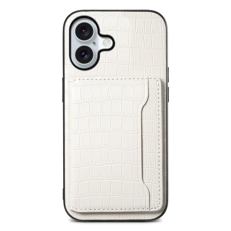 Crocodile Texture Card Bag Design Full Coverage Phone Case, For iPhone 17 Pro Max, For iPhone 17 Pro, For iPhone 17, For iPhone 17 Air