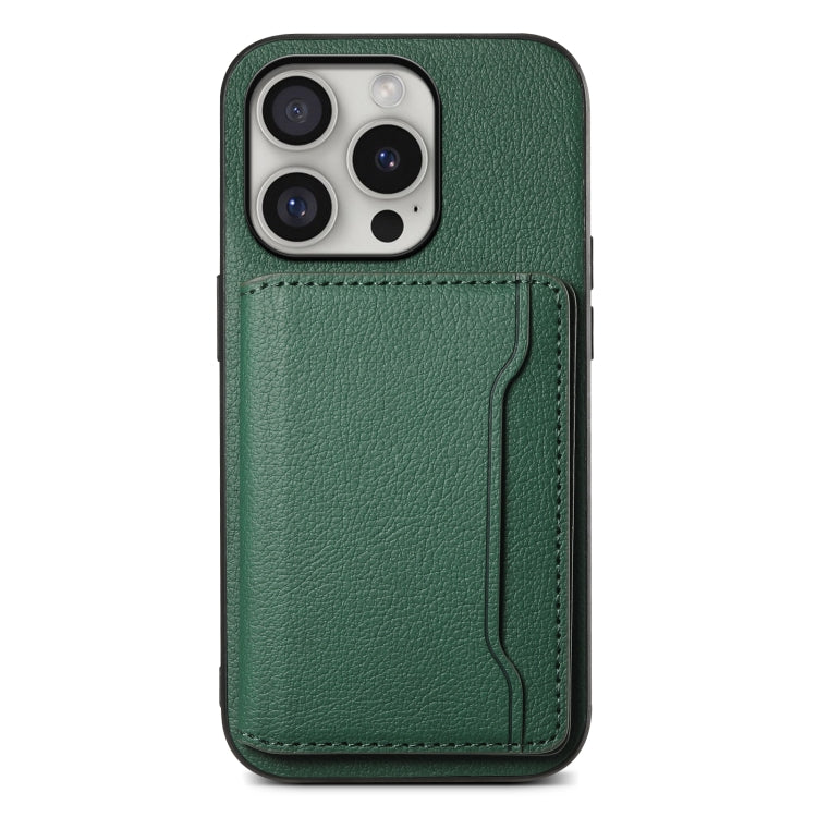 Calf Texture Card Bag Design Full Coverage Phone Case, For iPhone 17 Pro Max, For iPhone 17 Pro, For iPhone 17, For iPhone 17 Air, For iPhone 16 Pro Max, For iPhone 16 Pro