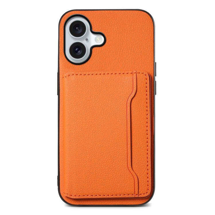 Calf Texture Card Bag Design Full Coverage Phone Case, For iPhone 17 Pro Max, For iPhone 17 Pro, For iPhone 17, For iPhone 17 Air, For iPhone 16 Pro Max, For iPhone 16 Pro