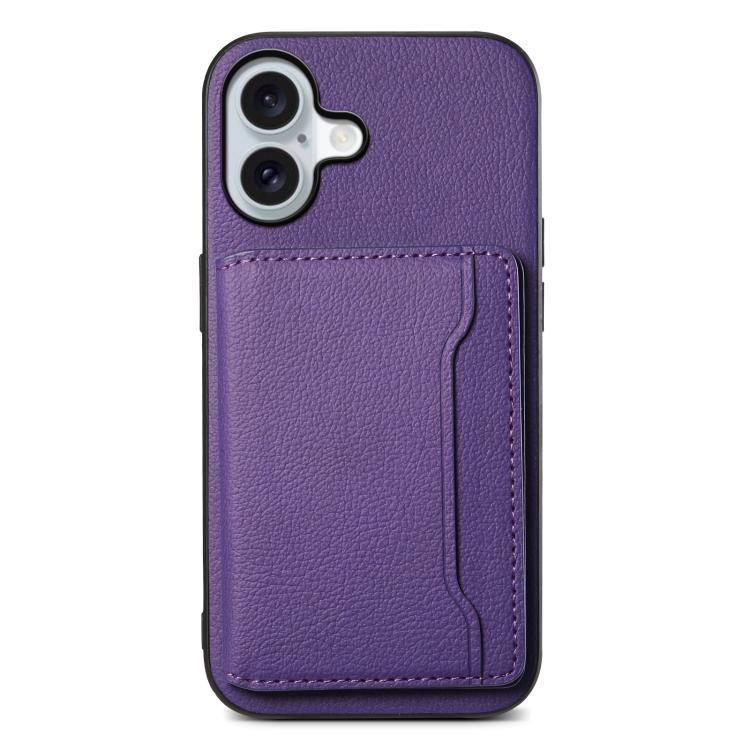 Calf Texture Card Bag Design Full Coverage Phone Case, For iPhone 17 Pro Max, For iPhone 17 Pro, For iPhone 17, For iPhone 17 Air, For iPhone 16 Pro Max, For iPhone 16 Pro