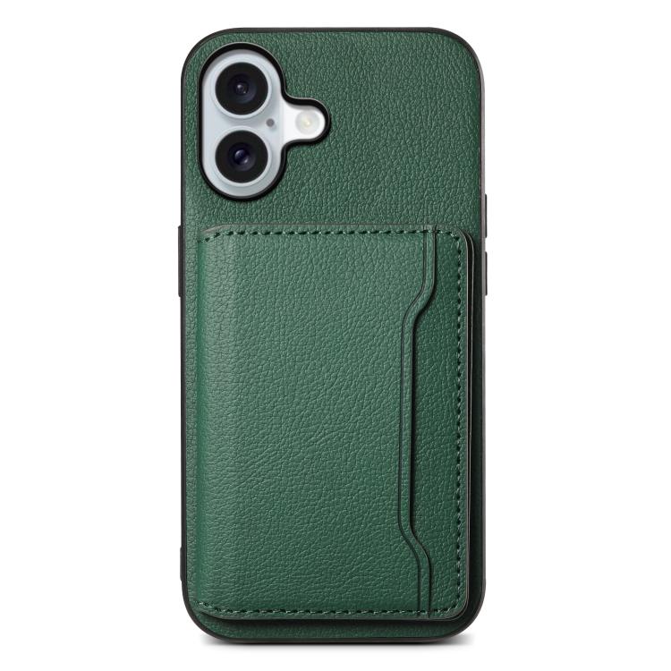 Calf Texture Card Bag Design Full Coverage Phone Case, For iPhone 17 Pro Max, For iPhone 17 Pro, For iPhone 17, For iPhone 17 Air, For iPhone 16 Pro Max, For iPhone 16 Pro