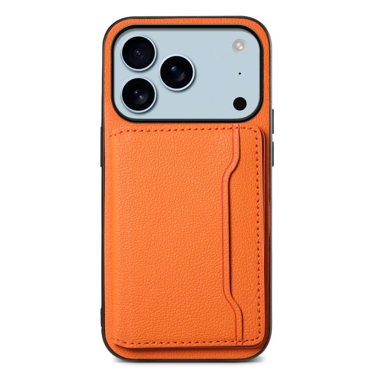 Calf Texture Card Bag Design Full Coverage Phone Case, For iPhone 17 Pro Max, For iPhone 17 Pro, For iPhone 17, For iPhone 17 Air, For iPhone 16 Pro Max, For iPhone 16 Pro