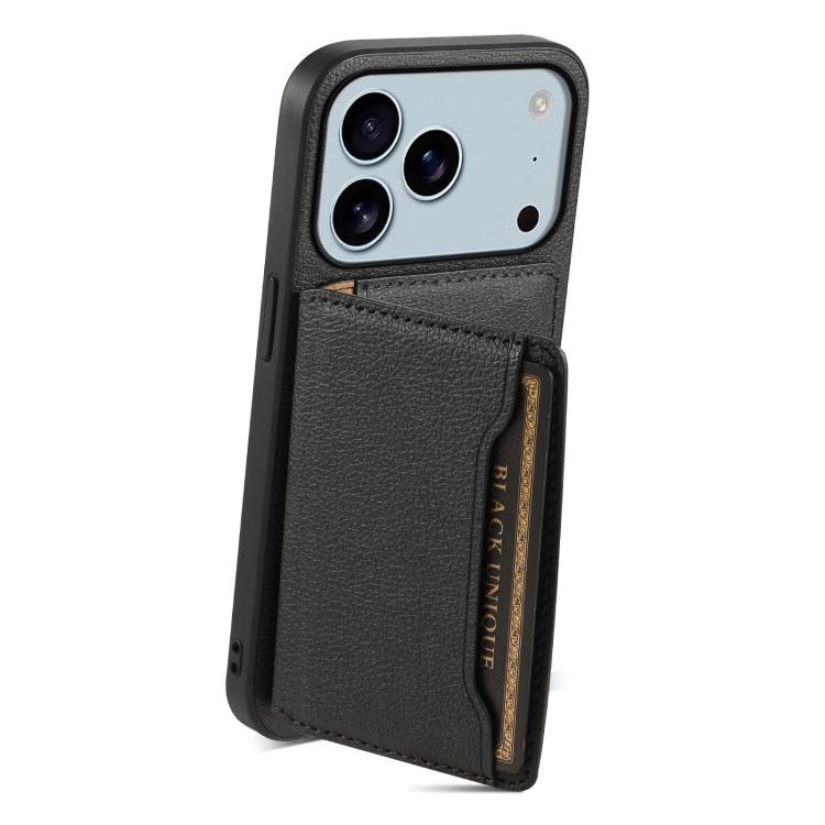 Calf Texture Card Bag Design Full Coverage Phone Case, For iPhone 17 Pro Max, For iPhone 17 Pro, For iPhone 17, For iPhone 17 Air, For iPhone 16 Pro Max, For iPhone 16 Pro