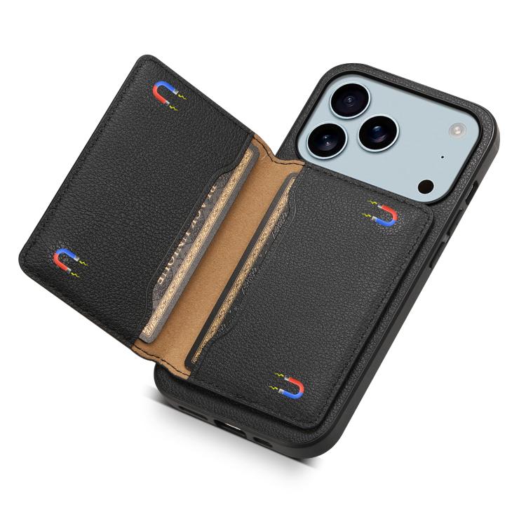 Calf Texture Card Bag Design Full Coverage Phone Case, For iPhone 17 Pro Max, For iPhone 17 Pro, For iPhone 17, For iPhone 17 Air, For iPhone 16 Pro Max, For iPhone 16 Pro