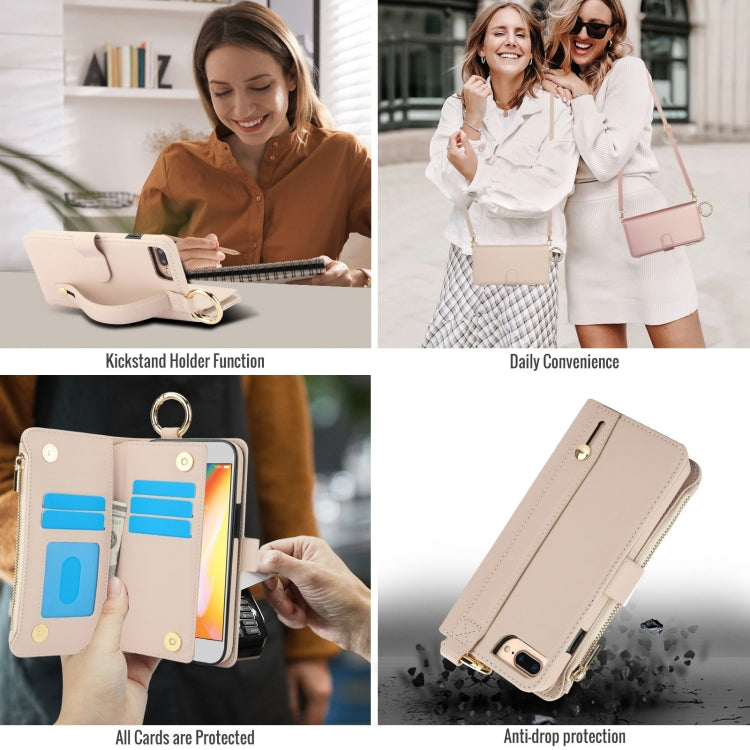 Crossbody Ring Multifunctional Wallet Leather Phone Case, For iPhone 7 / 8 / SE 2022, For iPhone 13 Pro Max, For iPhone 13 Pro