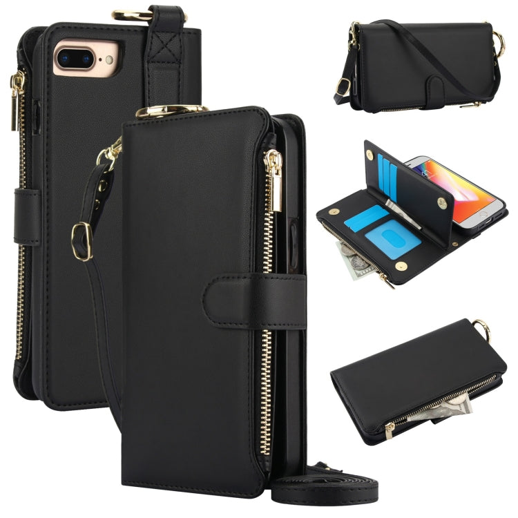 Crossbody Ring Multifunctional Wallet Leather Phone Case, For iPhone 7 / 8 / SE 2022, For iPhone 13 Pro Max, For iPhone 13 Pro