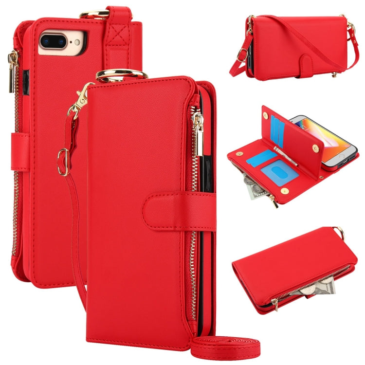 Crossbody Ring Multifunctional Wallet Leather Phone Case, For iPhone 7 / 8 / SE 2022, For iPhone 13 Pro Max, For iPhone 13 Pro