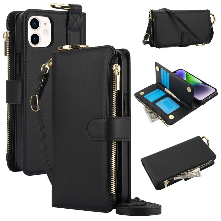 Crossbody Ring Multifunctional Wallet Leather Phone Case, For iPhone 12 Pro Max, For iPhone 12 mini, For iPhone 11 Pro Max