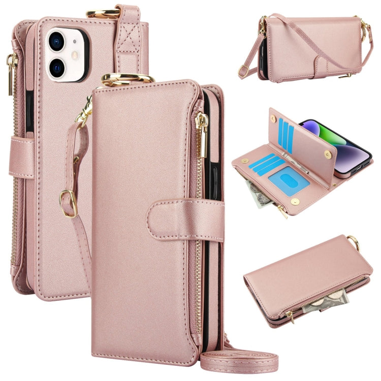 Crossbody Ring Multifunctional Wallet Leather Phone Case, For iPhone 12 Pro Max, For iPhone 12 mini, For iPhone 11 Pro Max