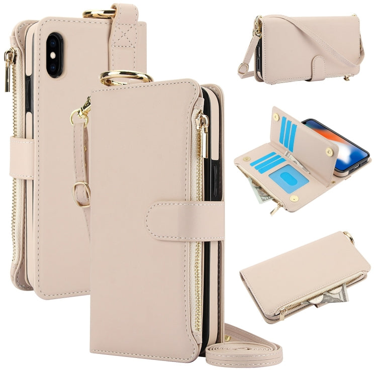 Crossbody Ring Multifunctional Wallet Leather Phone Case, For iPhone 11, For iPhone 11 Pro, For iPhone X / XS