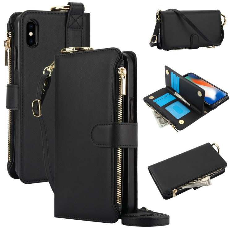 Crossbody Ring Multifunctional Wallet Leather Phone Case, For iPhone 11, For iPhone 11 Pro, For iPhone X / XS