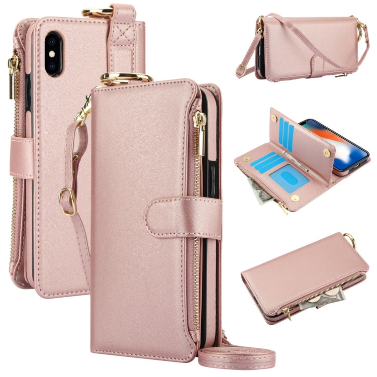 Crossbody Ring Multifunctional Wallet Leather Phone Case, For iPhone 11, For iPhone 11 Pro, For iPhone X / XS
