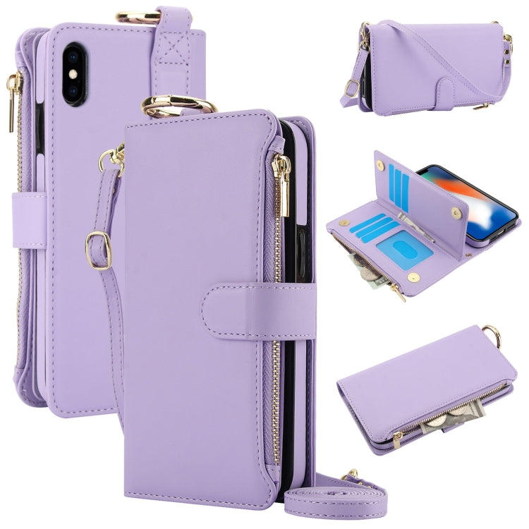 Crossbody Ring Multifunctional Wallet Leather Phone Case, For iPhone 11, For iPhone 11 Pro, For iPhone X / XS