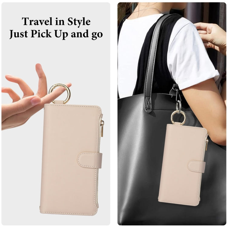 Crossbody Ring Multifunctional Wallet Leather Phone Case, For iPhone 16 Pro Max, For iPhone 16 Pro, For iPhone 16 Plus