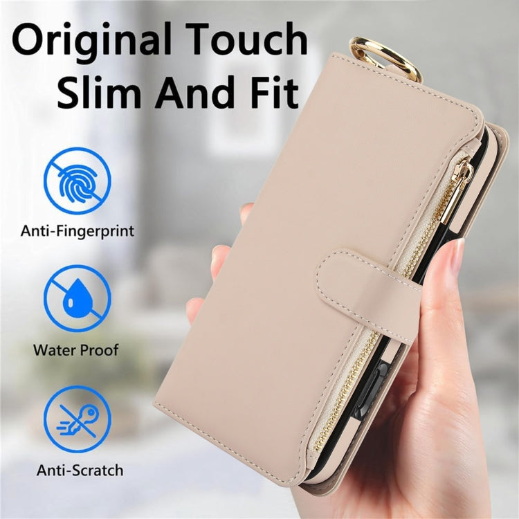 Crossbody Ring Multifunctional Wallet Leather Phone Case, For iPhone 16 Pro Max, For iPhone 16 Pro, For iPhone 16 Plus