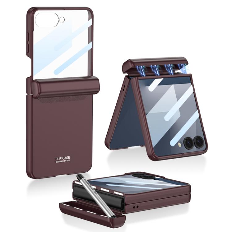 GKK Integrated Magnetic Full Coverage Flip Phone Case with Pen Box+Pen