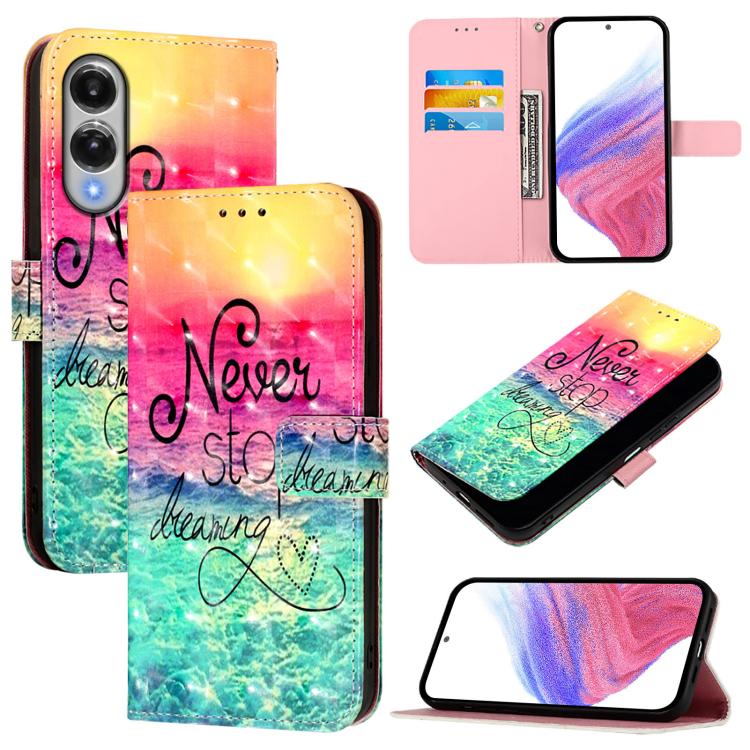 3D Painting Horizontal Flip Leather Phone Case