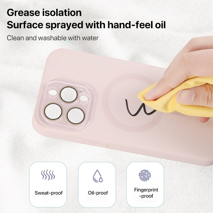 Liquid Silicone MagSafe Full Coverage Phone Case with Lens Film, For iPhone 13 Pro, For iPhone 13, For iPhone 12, For iPhone 12 Pro Max