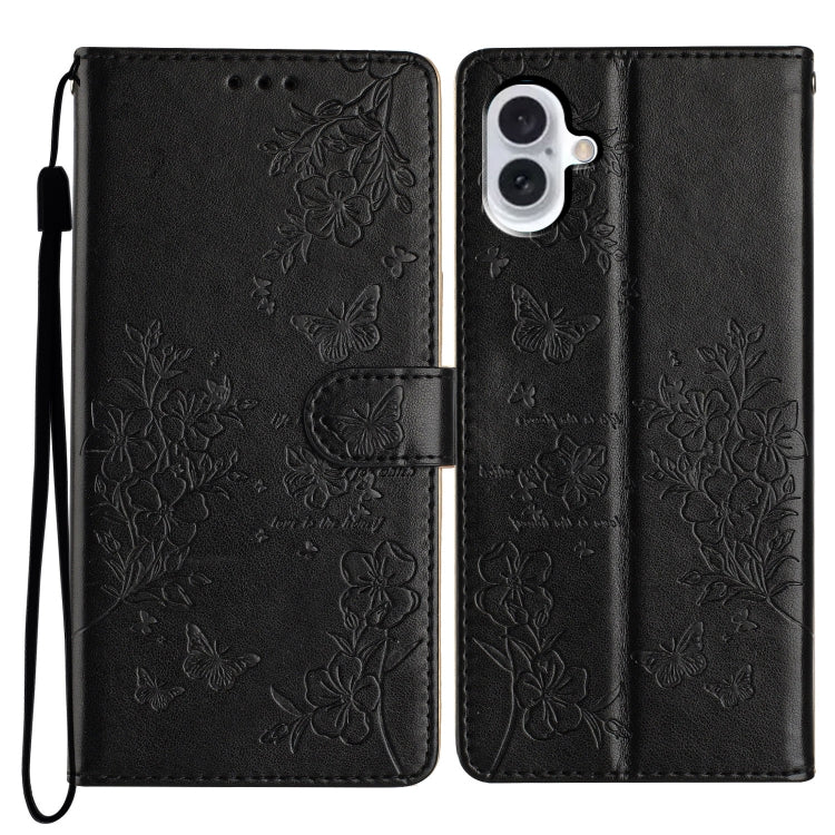 Butterflies and Flowers Leather Phone Case