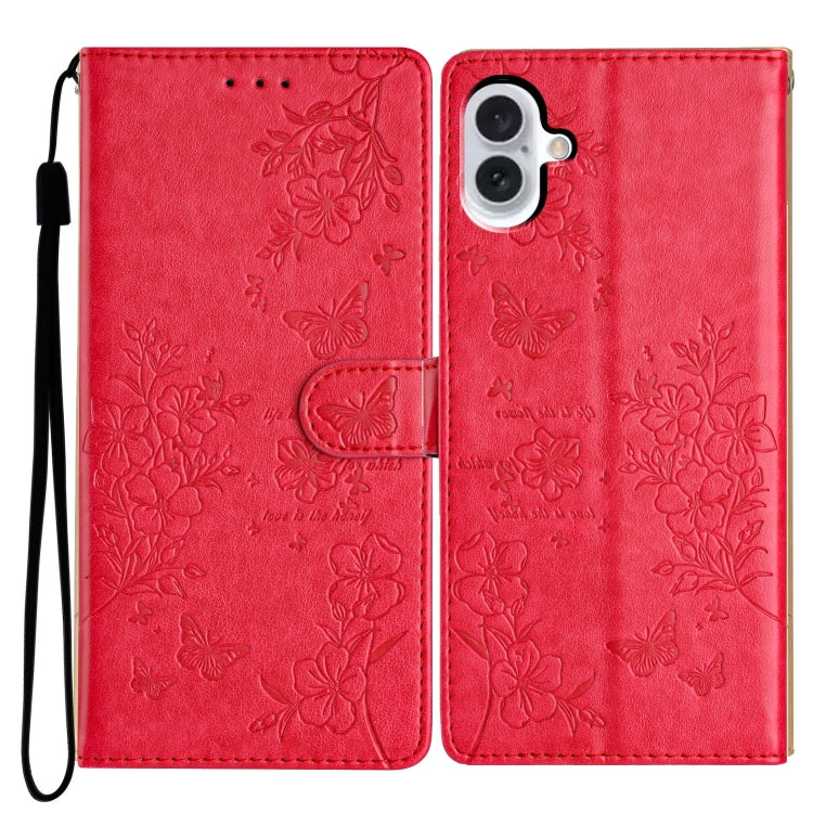 Butterflies and Flowers Leather Phone Case