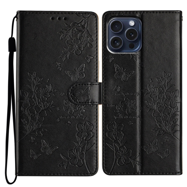Butterflies and Flowers Leather Phone Case