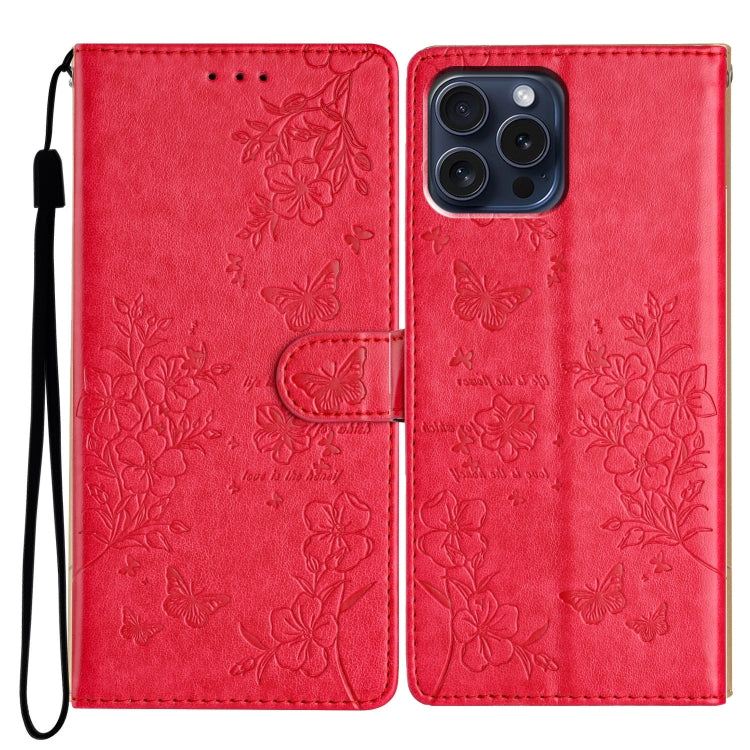 Butterflies and Flowers Leather Phone Case