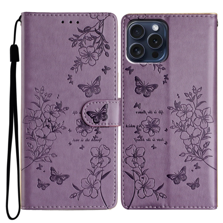 Butterflies and Flowers Leather Phone Case