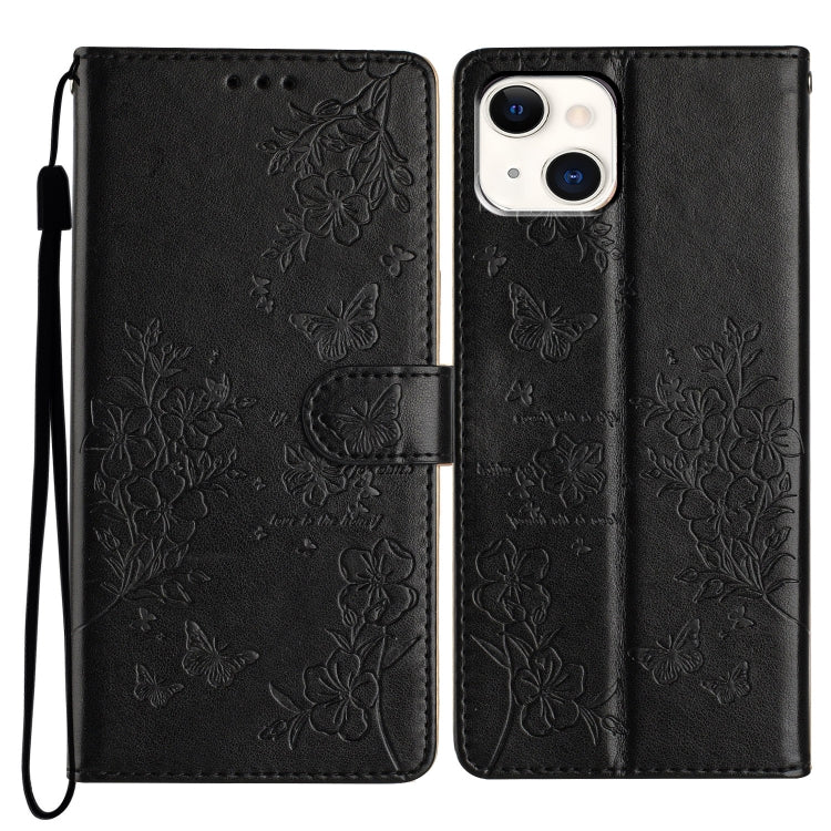 Butterflies and Flowers Leather Phone Case