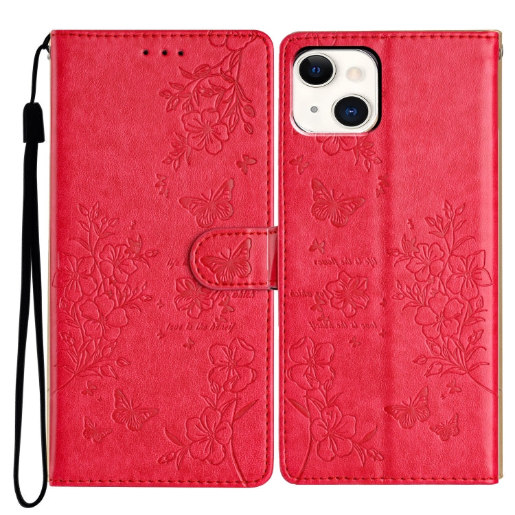 Butterflies and Flowers Leather Phone Case