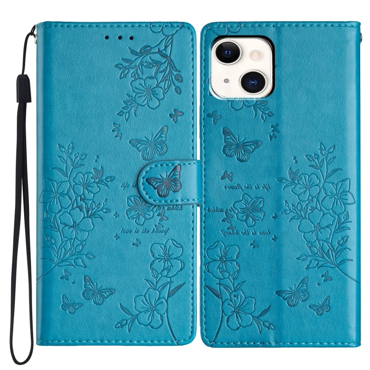 Butterflies and Flowers Leather Phone Case