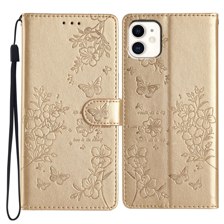 Butterflies and Flowers Leather Phone Case, For iPhone 12 mini, For iPhone 11 Pro Max, For iPhone 11, For iPhone 11 Pro