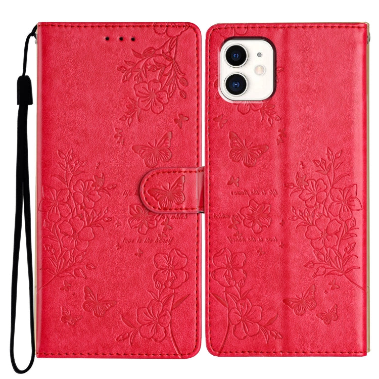 Butterflies and Flowers Leather Phone Case, For iPhone 12 mini, For iPhone 11 Pro Max, For iPhone 11, For iPhone 11 Pro