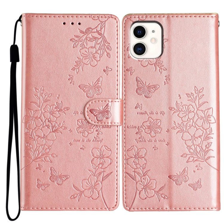 Butterflies and Flowers Leather Phone Case, For iPhone 12 mini, For iPhone 11 Pro Max, For iPhone 11, For iPhone 11 Pro