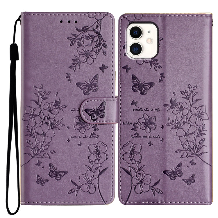 Butterflies and Flowers Leather Phone Case, For iPhone 12 mini, For iPhone 11 Pro Max, For iPhone 11, For iPhone 11 Pro