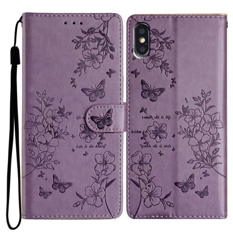 Butterflies and Flowers Leather Phone Case