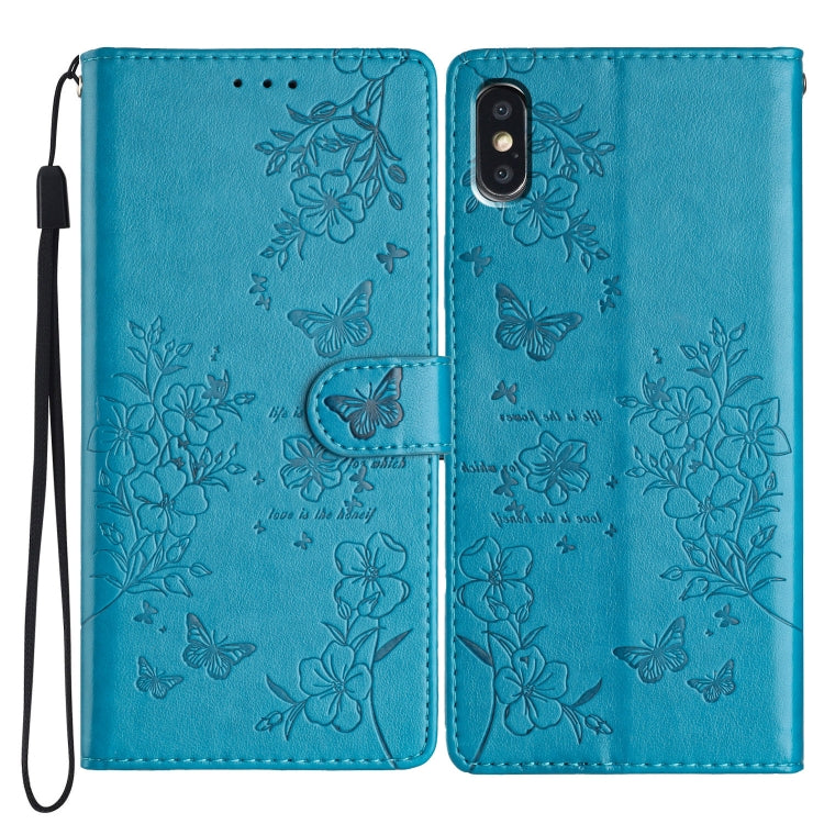 Butterflies and Flowers Leather Phone Case