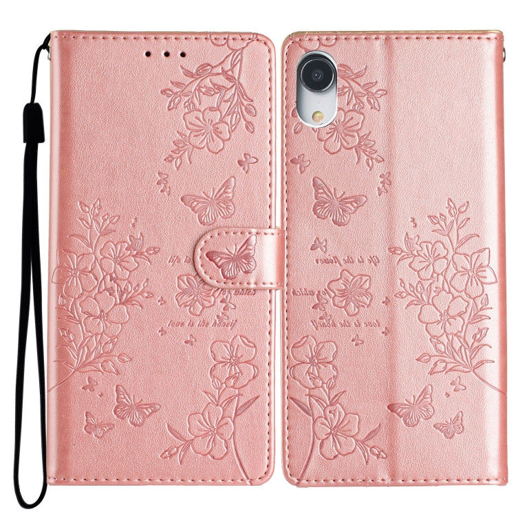 Butterflies and Flowers Leather Phone Case