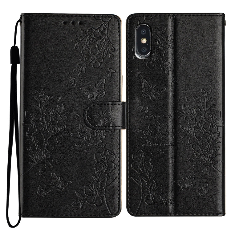 Butterflies and Flowers Leather Phone Case