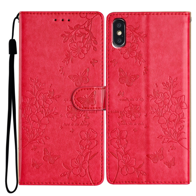 Butterflies and Flowers Leather Phone Case