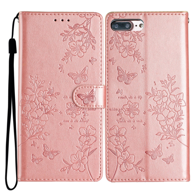 Butterflies and Flowers Leather Phone Case