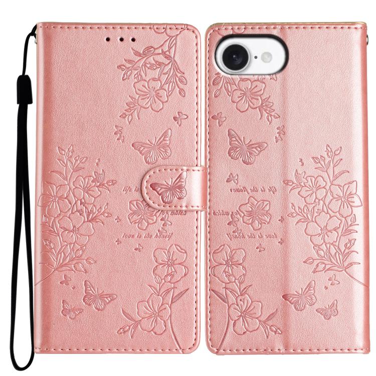 Butterflies and Flowers Leather Phone Case