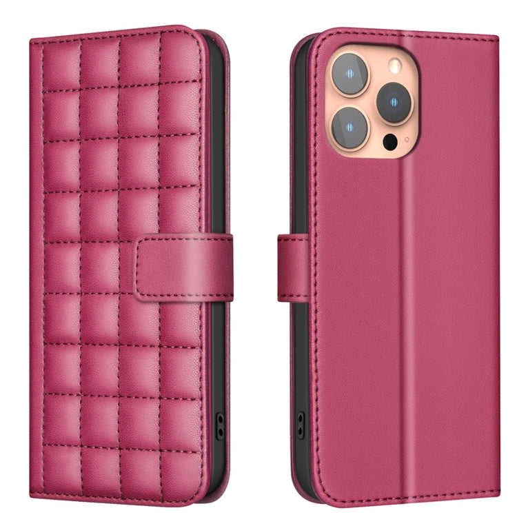 Square Texture Leather Phone Case, For iPhone 14 Pro Max, For iPhone SE 2022 / SE 2020 / 8 / 7, For iPhone 13 Pro Max, For iPhone 13 Pro
